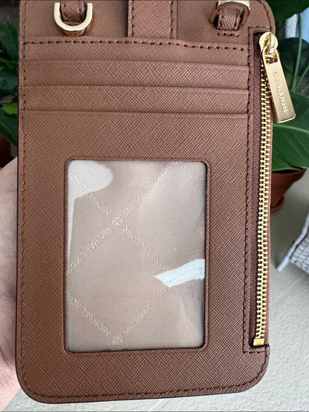 Michael Kors Saffiano Leather Smartphone Crossbody Bag